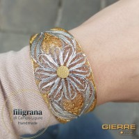 F0981 Bracciale rigido fiore big